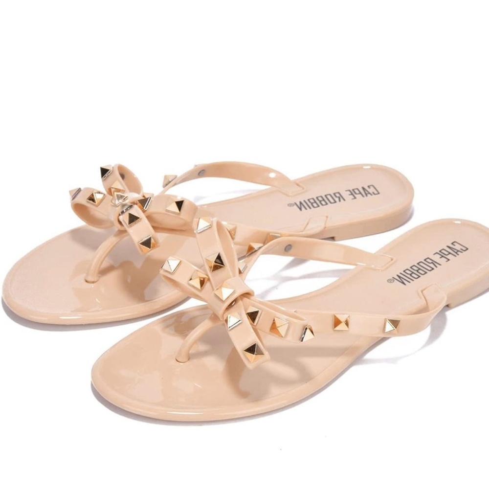 Nude Bow Sandals